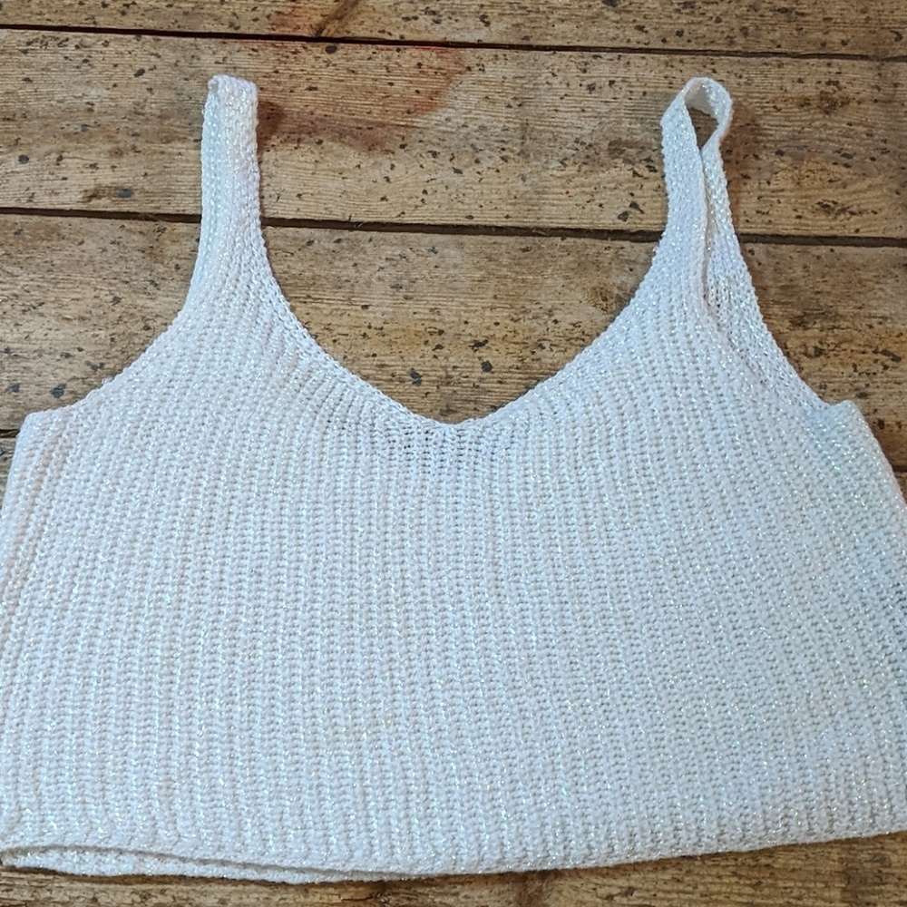 American Apparel Sparkly cropped sweater top